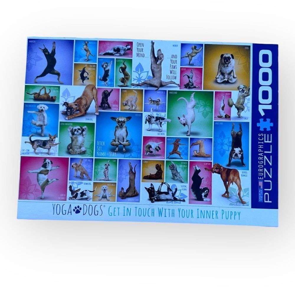 Eurographics Yoga Dogs images 1000-piece jigsaw puzzle game 100% complete